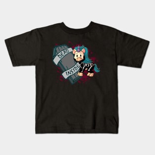 Knarf the Unicorn - Dead Inside - Kawaii Cute Goth Kids T-Shirt